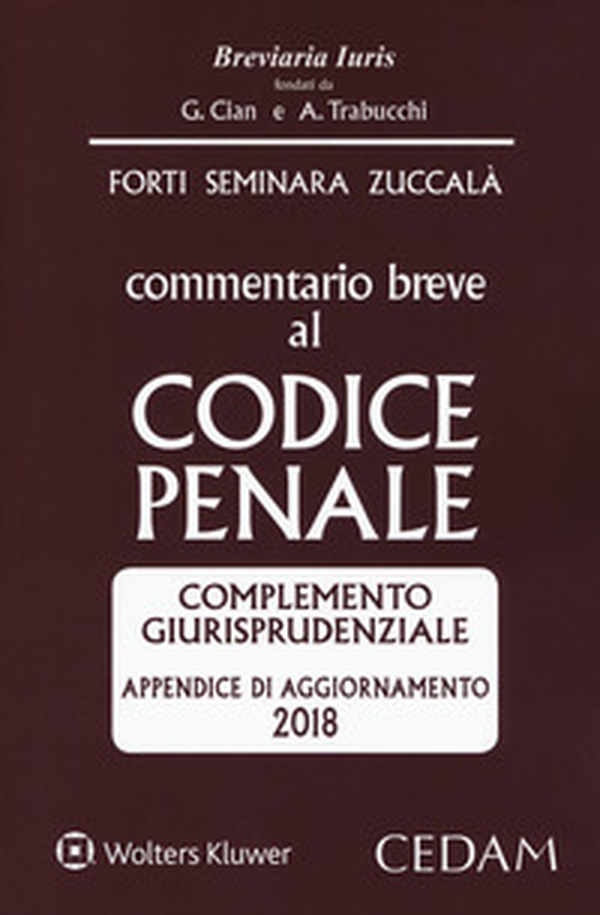 Commentario breve al codice penale. Complemento giurisprudenziale. Appendice di aggiornamento 2018 - Librerie.coop Commentario breve al codice penale. Complemento giurisprudenziale. Appendice di aggiornamento 2018 - Librerie.coop