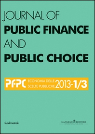 Journal of public finance and public choice (2013) vol. 1-3 - Librerie.coop