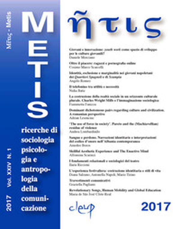 Metis. Ricerche di sociologia, psicologia e antropologia della comunicazione - Librerie.coop Metis. Ricerche di sociologia, psicologia e antropologia della comunicazione - Librerie.coop