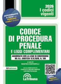 Codice di procedura penale e leggi complementari 2026 - Librerie.coop