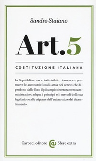 Costituzione italiana: articolo 5 - Librerie.coop