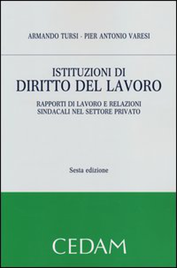 Istituzioni di diritto del lavoro. Rapporti di lavoro e relazioni sindacali nel settore privato - Librerie.coop Istituzioni di diritto del lavoro. Rapporti di lavoro e relazioni sindacali nel settore privato - Librerie.coop