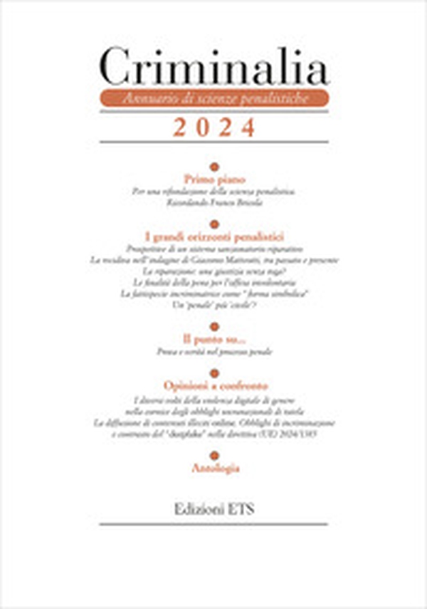 Criminalia. Annuario di scienze penalistiche - Vol. 19 - Librerie.coop