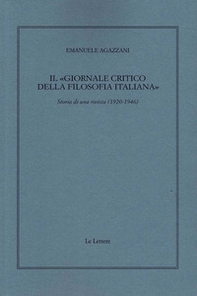 Il «Giornale critico della filosofia italiana». Storia di una rivista (1920-1946) - Librerie.coop