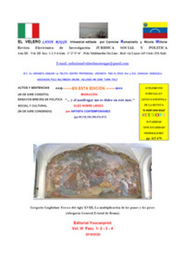 El Velero lanse rogge. Rivista trimestrale di ricerca giuridica, sociale e politica. Ediz. italiana e spagnola - Librerie.coop El Velero lanse rogge. Rivista trimestrale di ricerca giuridica, sociale e politica. Ediz. italiana e spagnola - Librerie.coop