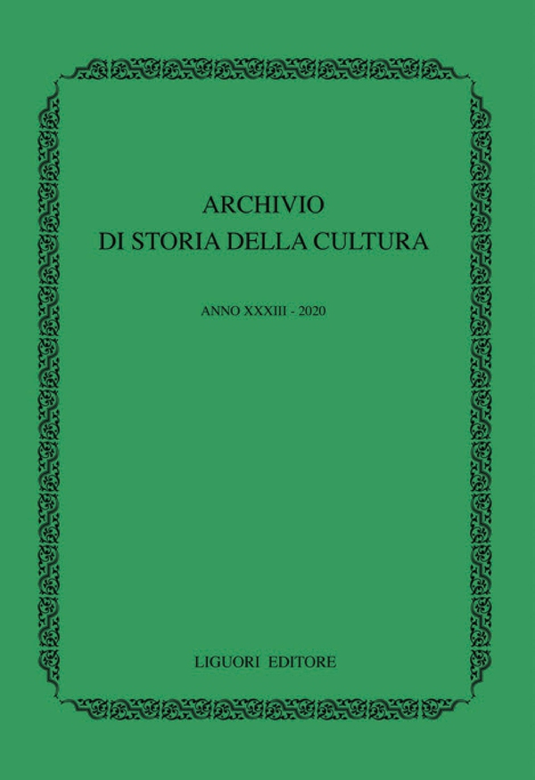 Archivio di storia della cultura Anno XXXIII - 2020 - Librerie.coop Archivio di storia della cultura Anno XXXIII - 2020 - Librerie.coop