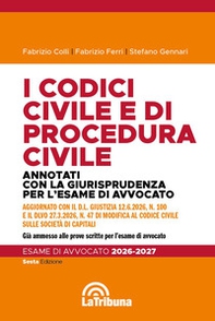 I codici civile e di procedura civile. Annotati con la giurisprudenza per l'esame di avvocato 2026-2027 - Librerie.coop