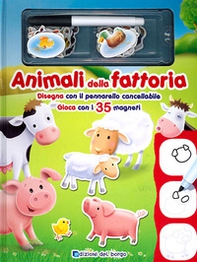 Animali della fattoria. Disegna con il pennarello cancellabile. Gioca con i 35 magneti - Librerie.coop Animali della fattoria. Disegna con il pennarello cancellabile. Gioca con i 35 magneti - Librerie.coop