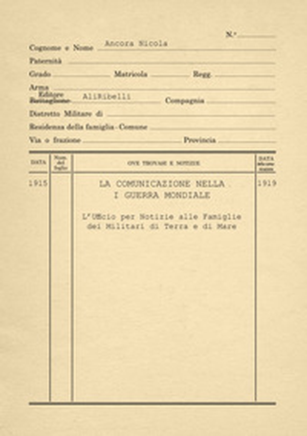 La comunicazione nella Prima Guerra Mondiale. L'ufficio per notizie ai militari di terra e di mare - Librerie.coop La comunicazione nella Prima Guerra Mondiale. L'ufficio per notizie ai militari di terra e di mare - Librerie.coop