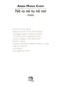 Ne' io ne' tu ne' voi - Librerie.coop