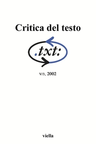 Critica del testo (2002) Vol. 5/3 - Librerie.coop Critica del testo (2002) Vol. 5/3 - Librerie.coop