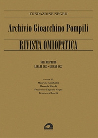 Archivio Gioacchino Pompili. Rivista omiopatica - Vol. 1 - Librerie.coop