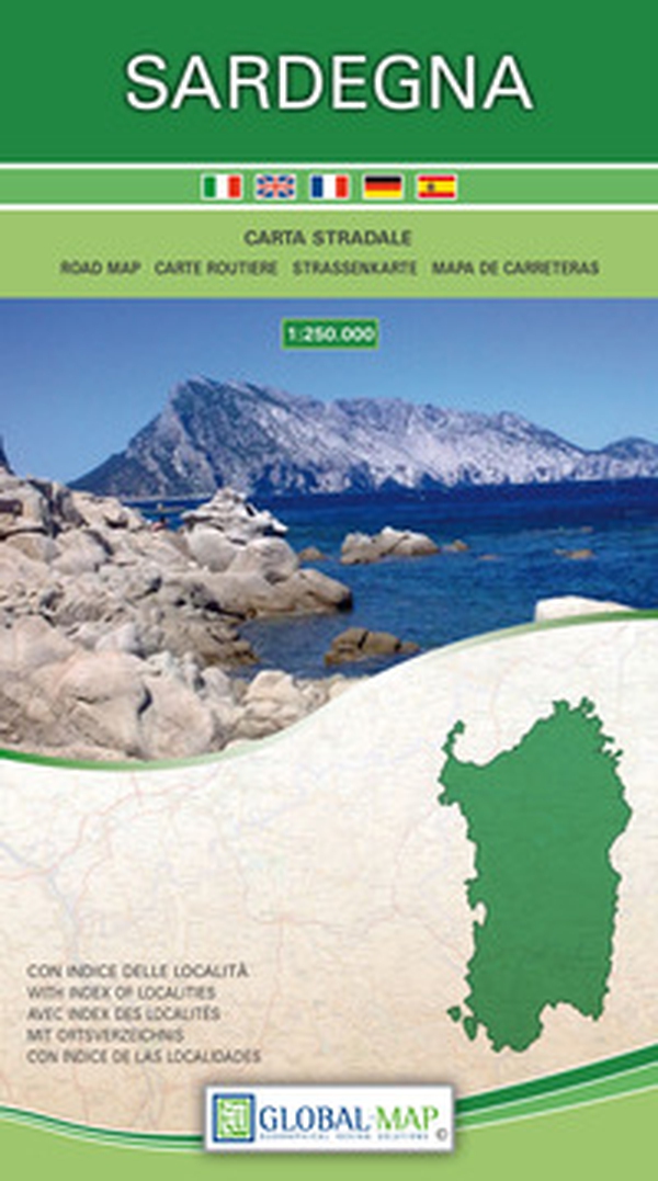 Sardegna. Carta stradale della regione 1:250.000 (cm 86x120) - Librerie.coop Sardegna. Carta stradale della regione 1:250.000 (cm 86x120) - Librerie.coop