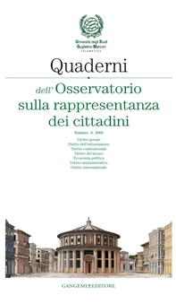 Quaderni dell'Osservatorio sulla rappresentanza dei cittadini n. 6/2009 - Librerie.coop Quaderni dell'Osservatorio sulla rappresentanza dei cittadini n. 6/2009 - Librerie.coop