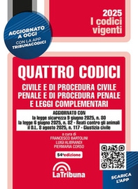 Quattro codici. Civile e di procedura civile, penale e di procedura penale e leggi complementari - Librerie.coop