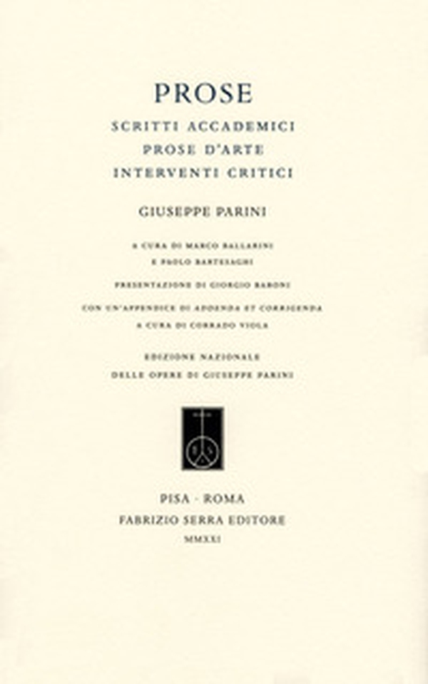 Prose. Scritti accademici, prose d'arte, interventi critici - Librerie.coop Prose. Scritti accademici, prose d'arte, interventi critici - Librerie.coop