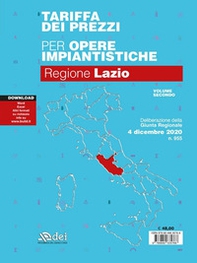 Tariffa dei prezzi per opere impiantistiche 2020. Regione Lazio - Librerie.coop