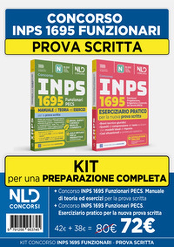 Kit concorso INPS 1695 Funzionari PECS. Manuale di teoria + Eserciziario pratico per la prova scritta - Librerie.coop