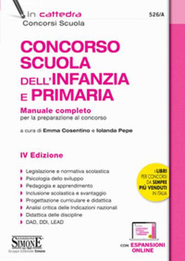 Concorso Scuola dell'infanzia e primaria. Manuale completo per la preparazione al concorso - Librerie.coop Concorso Scuola dell'infanzia e primaria. Manuale completo per la preparazione al concorso - Librerie.coop