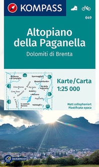 Carta escursionistica n. 649. Altopiano della Paganella, Dolomiti di Brenta 1:25.000 - Librerie.coop