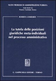 La tutela delle posizioni giuridiche meta-individuali nel processo amministrativo - Librerie.coop