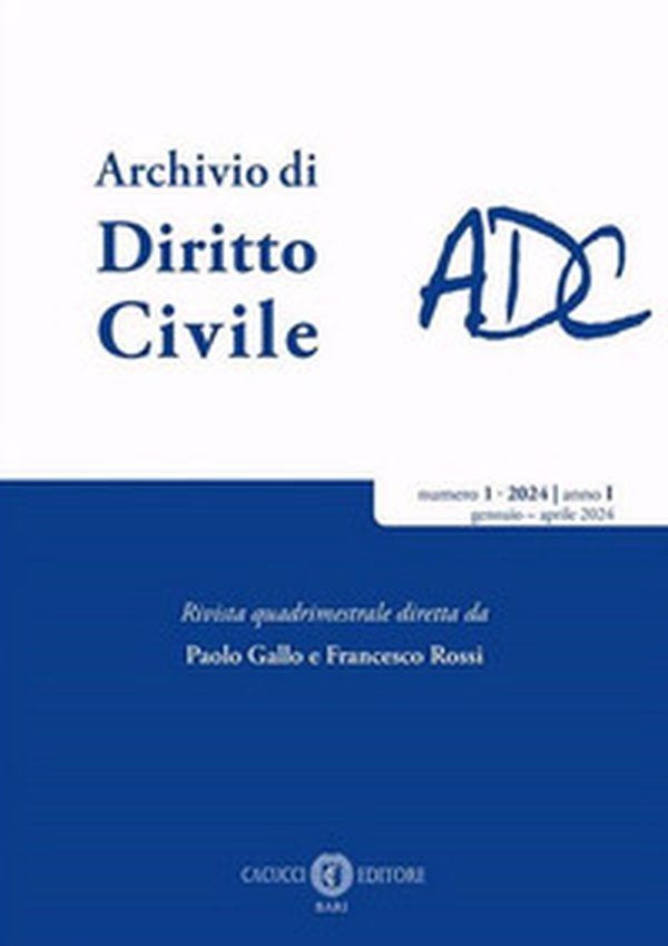 Archivio di diritto civile - Vol. 1 - Librerie.coop Archivio di diritto civile - Vol. 1 - Librerie.coop