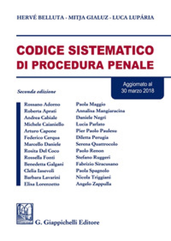 Codice sistematico di procedura penale - Librerie.coop Codice sistematico di procedura penale - Librerie.coop
