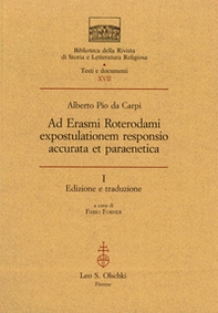 Ad Erasmi Roterdami expostulationem responsio accurata et paraenetica - Librerie.coop
