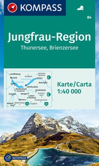 Carta escursionistica n. 84 Jungfrau-Region, Thunersee, Brienzersee 1:40.000 - Librerie.coop