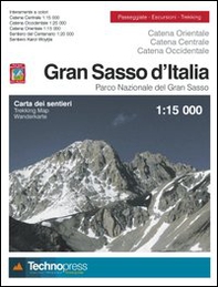 Gran Sasso d'Italia. Carta dei sentieri 1:15.000 - Librerie.coop