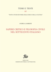 Sapere critico e filosofia civile nel Settecento italiano - Librerie.coop