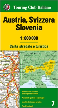 Austria, Svizzera, Slovenia 1:800.000. Carta stradale e turistica - Librerie.coop