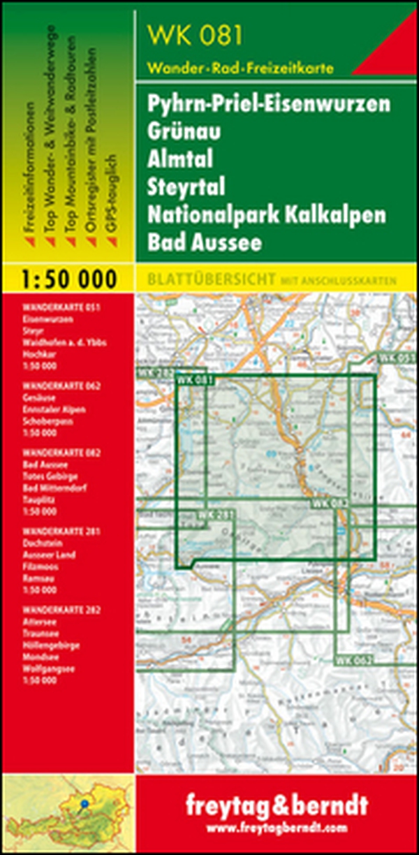 Pyhrn-Priel-Eisenwurzen, Grünau, Almtal, Steyrtal, Nationalpark Kalkalpen, Bad Aussee 1:50.000 - Librerie.coop Pyhrn-Priel-Eisenwurzen, Grünau, Almtal, Steyrtal, Nationalpark Kalkalpen, Bad Aussee 1:50.000 - Librerie.coop