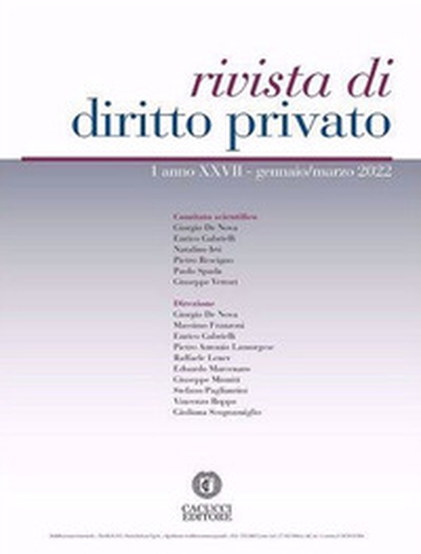 Rivista di diritto privato - Librerie.coop Rivista di diritto privato - Librerie.coop