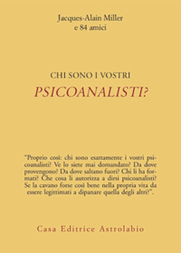 Chi sono i vostri psicoanalisti? - Librerie.coop Chi sono i vostri psicoanalisti? - Librerie.coop