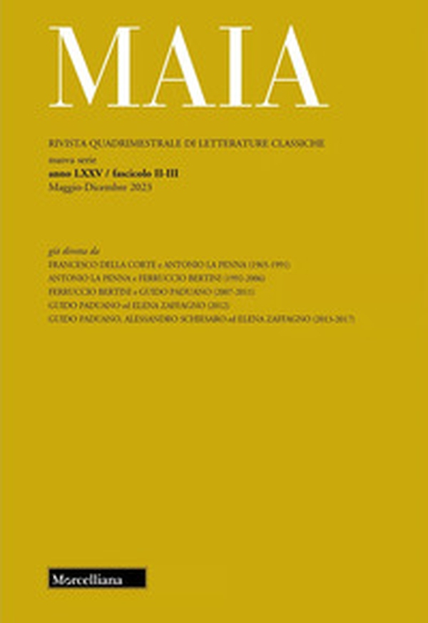 Maia. Rivista di letterature classiche - Vol. 2-3 - Librerie.coop Maia. Rivista di letterature classiche - Vol. 2-3 - Librerie.coop