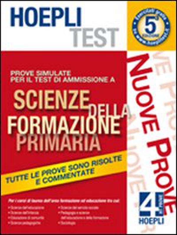 Hoepli test. Prove simulate per il test di ammissione a scienze della formazione primaria - Vol. 4 - Librerie.coop