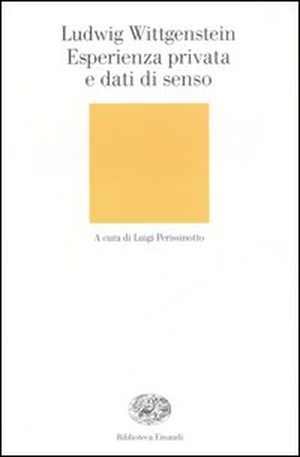 Esperienza privata e dati di senso - Librerie.coop Esperienza privata e dati di senso - Librerie.coop