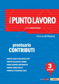 Il Punto Lavoro 3/2025 - Prontuario Contributi - Librerie.coop