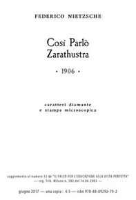 Così parlò Zarathustra. Ediz. a caratteri diamante e stampa microscopica - Librerie.coop Così parlò Zarathustra. Ediz. a caratteri diamante e stampa microscopica - Librerie.coop