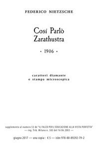 Così parlò Zarathustra. Ediz. a caratteri diamante e stampa microscopica - Librerie.coop