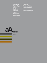 Esperienze di psicologia clinica di allievi e docenti in una istituzione universitaria - Librerie.coop Esperienze di psicologia clinica di allievi e docenti in una istituzione universitaria - Librerie.coop