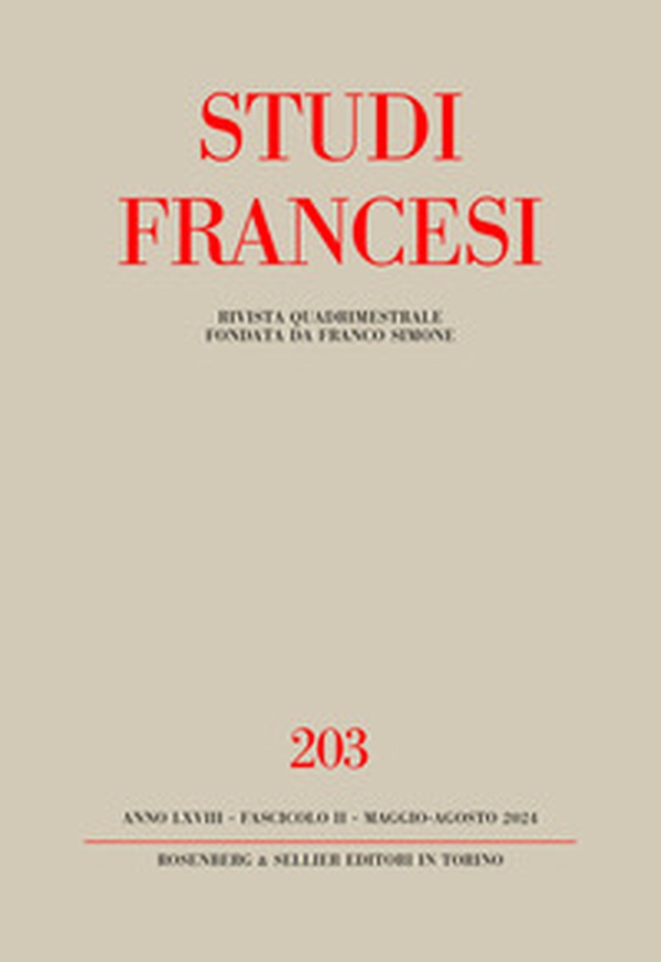 Studi francesi - Vol. 203 - Librerie.coop Studi francesi - Vol. 203 - Librerie.coop