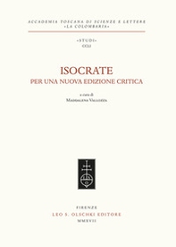 Isocrate. Per una nuova edizione critica - Librerie.coop
