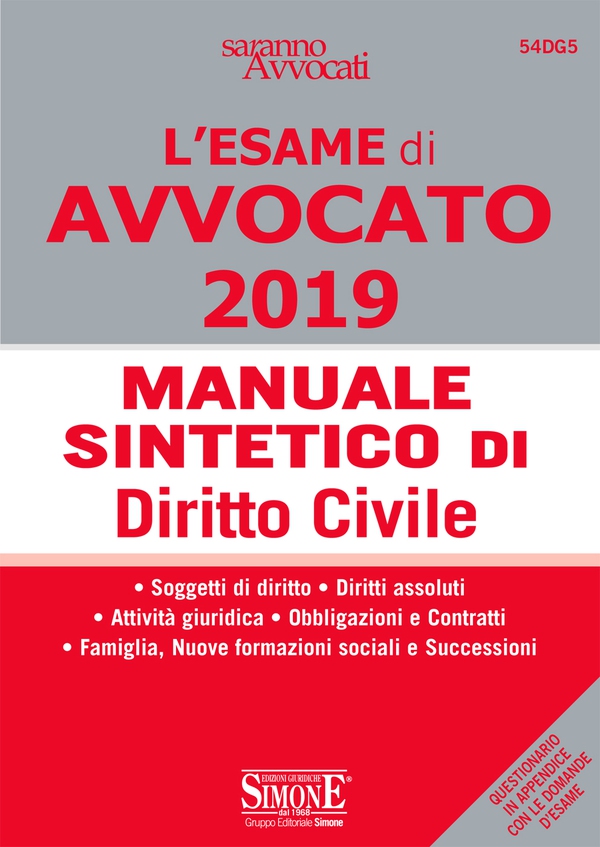 L'Esame orale di Avvocato 2019 - Manuale sintetico di Diritto Civile - Librerie.coop L'Esame orale di Avvocato 2019 - Manuale sintetico di Diritto Civile - Librerie.coop