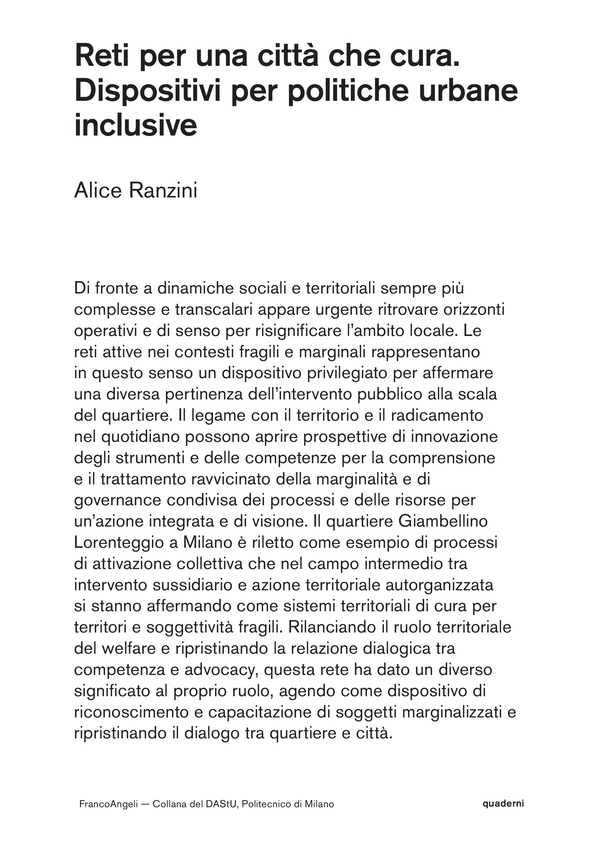 Reti per una città che cura. Dispositivi per politiche urbane inclusive - Librerie.coop Reti per una città che cura. Dispositivi per politiche urbane inclusive - Librerie.coop