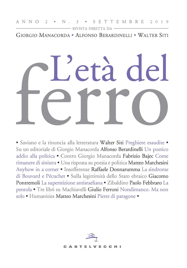 L'età del ferro N. 3/2019 - Librerie.coop L'età del ferro N. 3/2019 - Librerie.coop