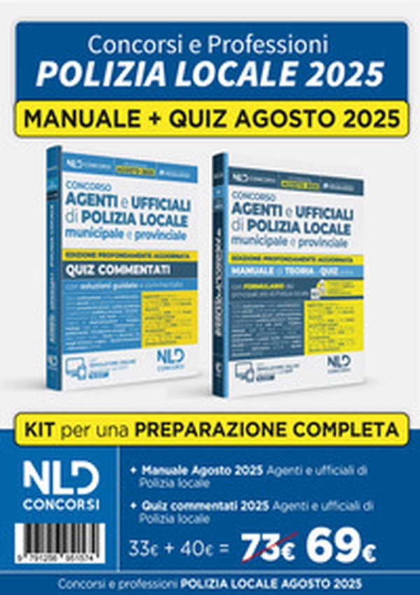 Kit concorsi polizia locale. Manuale + quiz commentati per la preparazione al concorso - Librerie.coop Kit concorsi polizia locale. Manuale + quiz commentati per la preparazione al concorso - Librerie.coop