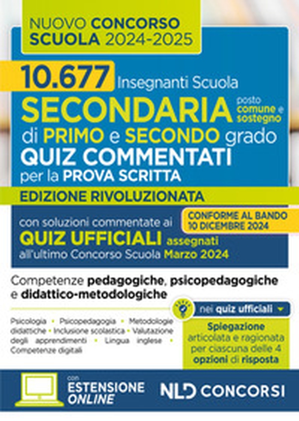 Concorso scuola 2024-2025. Quiz commentati con svolgimento prove ufficiali - Librerie.coop Concorso scuola 2024-2025. Quiz commentati con svolgimento prove ufficiali - Librerie.coop