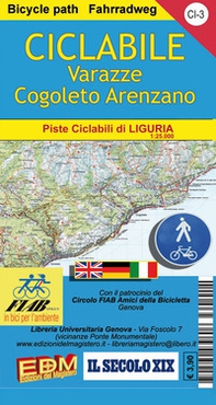 CI 3 ciclabile Varazze Cogoleto Arenzano 1:25.000. Ediz. italiana, inglese e tedesco - Librerie.coop